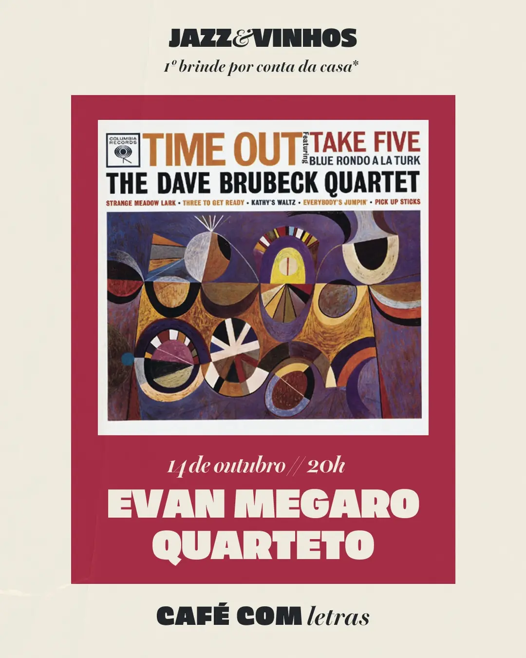Flyer de Evan Megaro Quarteto
