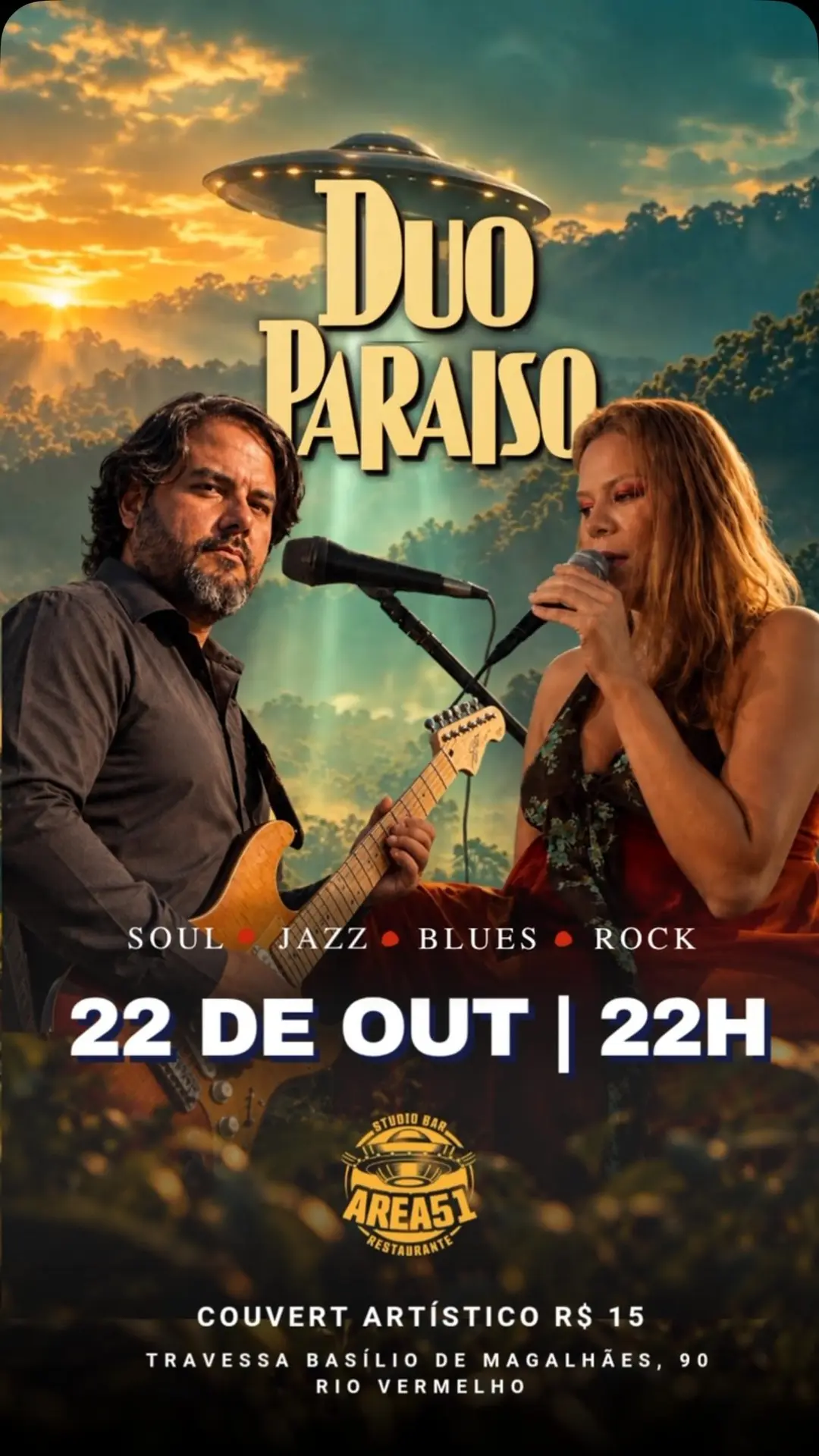 Flyer de Ronaldo(Roni) Paraiso e Duo Paraíso