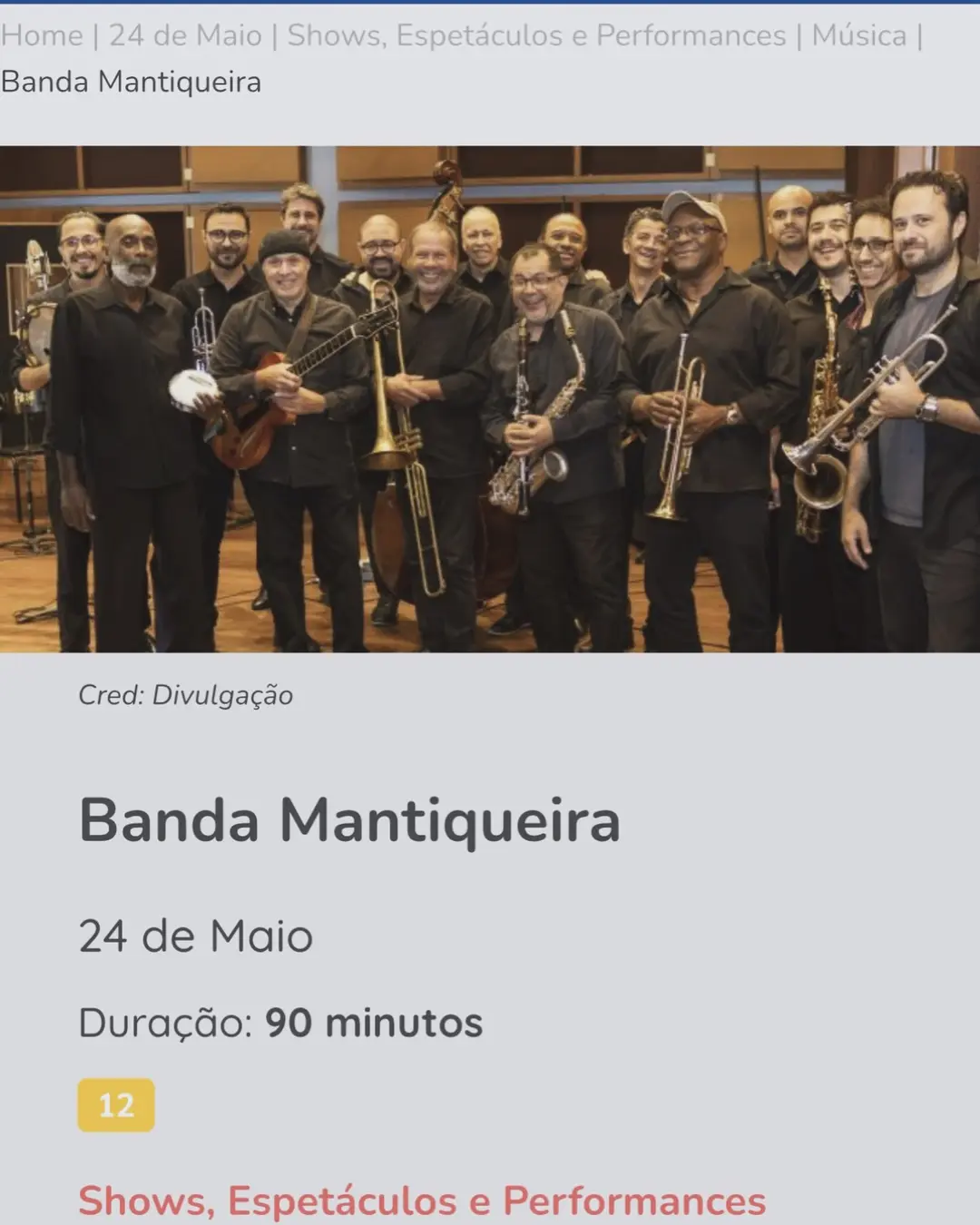 Flyer de Banda Mantiqueira e Thiago Alves