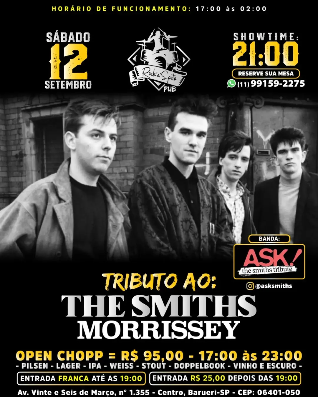 Flyer de Ask Smiths e Ask
