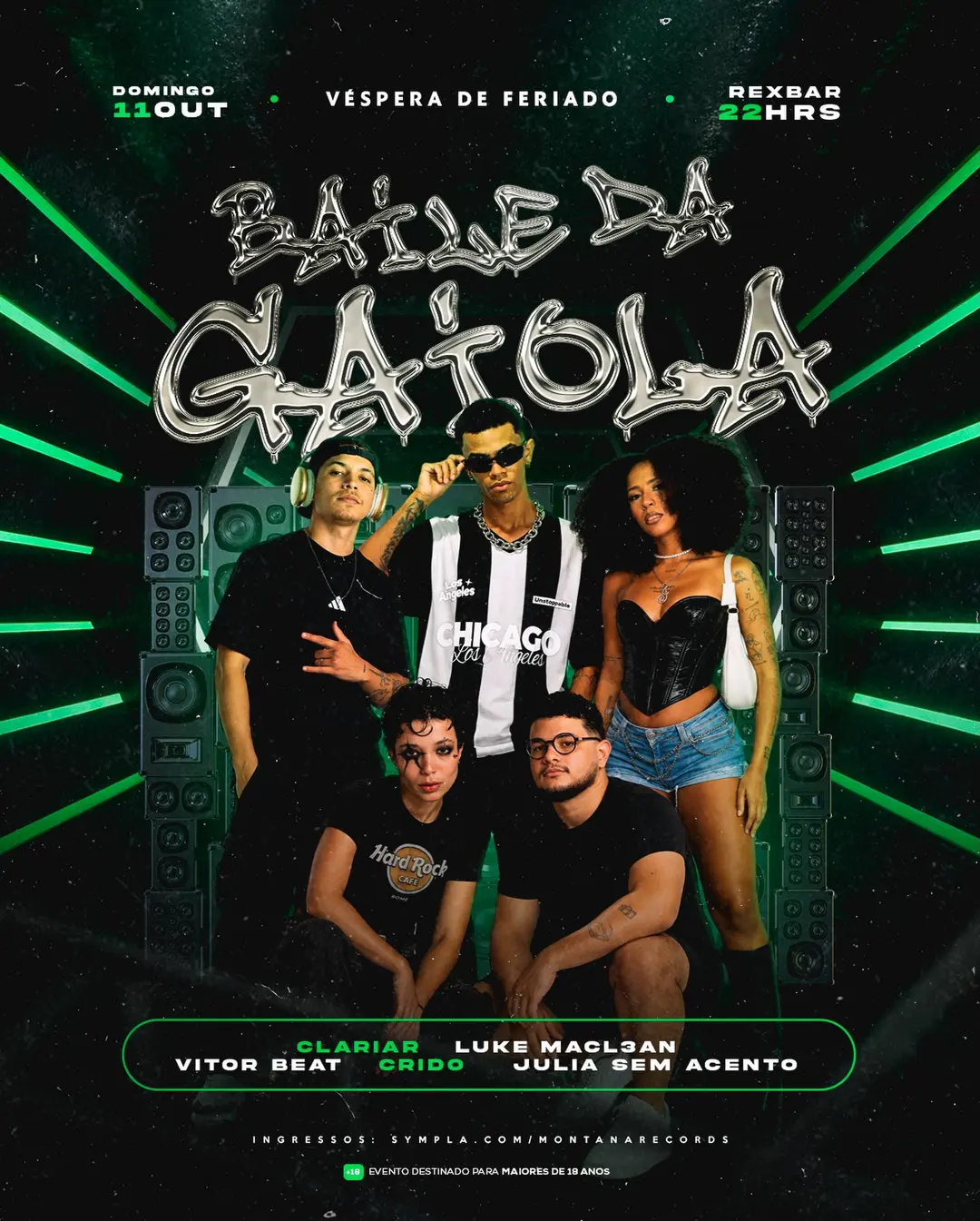 Flyer de Clara R, Luke Maclean, VITOR BEAT e mais 2 artistas