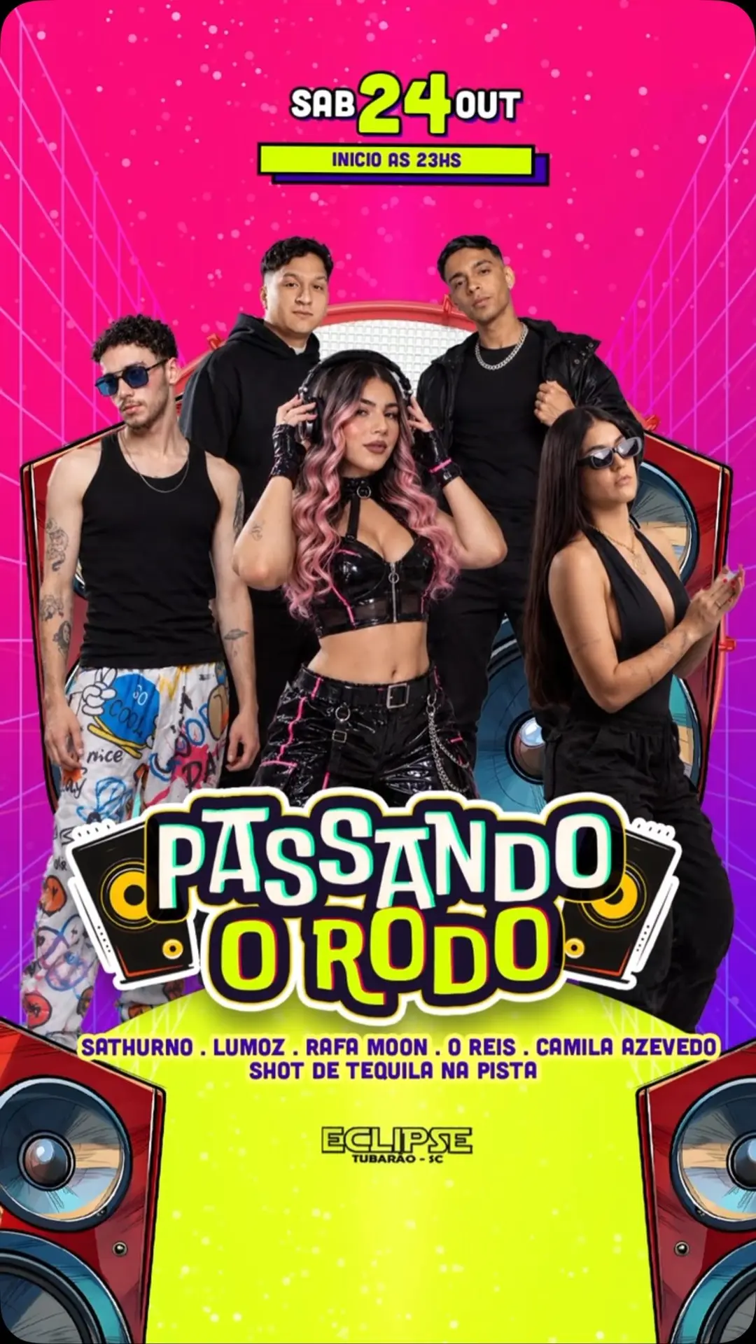 Flyer de Rafa Moon, Sathurno, Lumoz, O Reis e CAMILA AZEVEDO