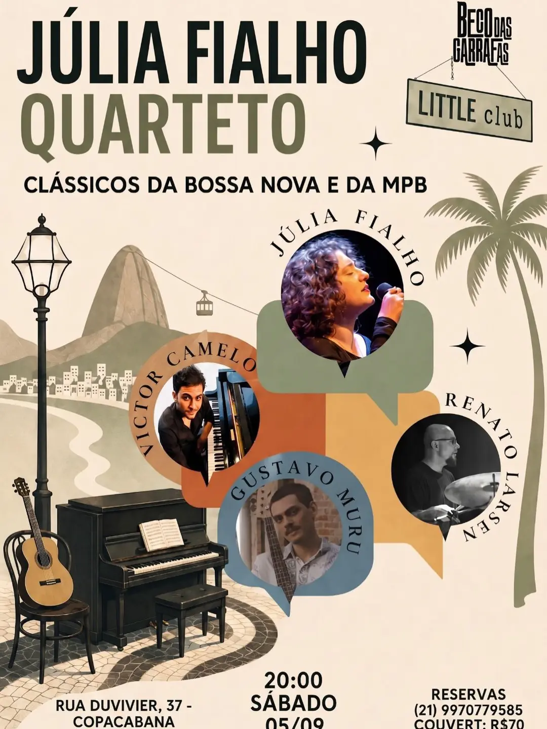 Flyer de Júlia Fialho Quarteto