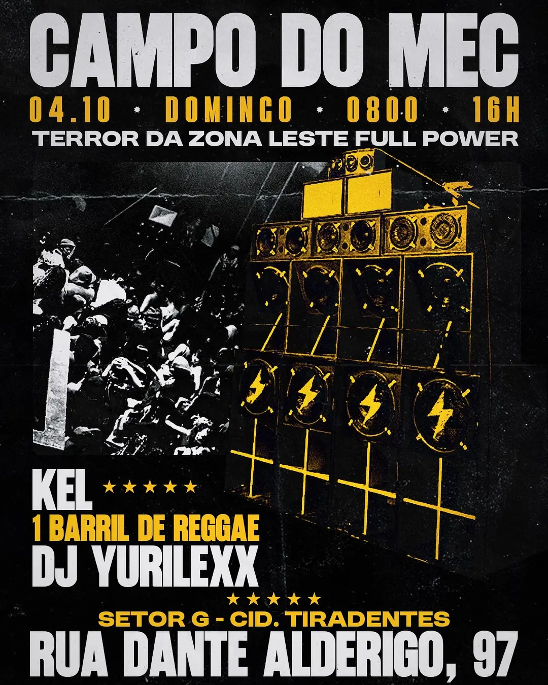 Flyer de Yurilexx, Conexão Ragga, Caramelo Kell e mais 1 artista