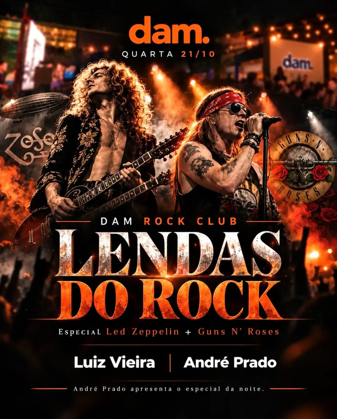 Flyer de Luiz Vieira e André Prado