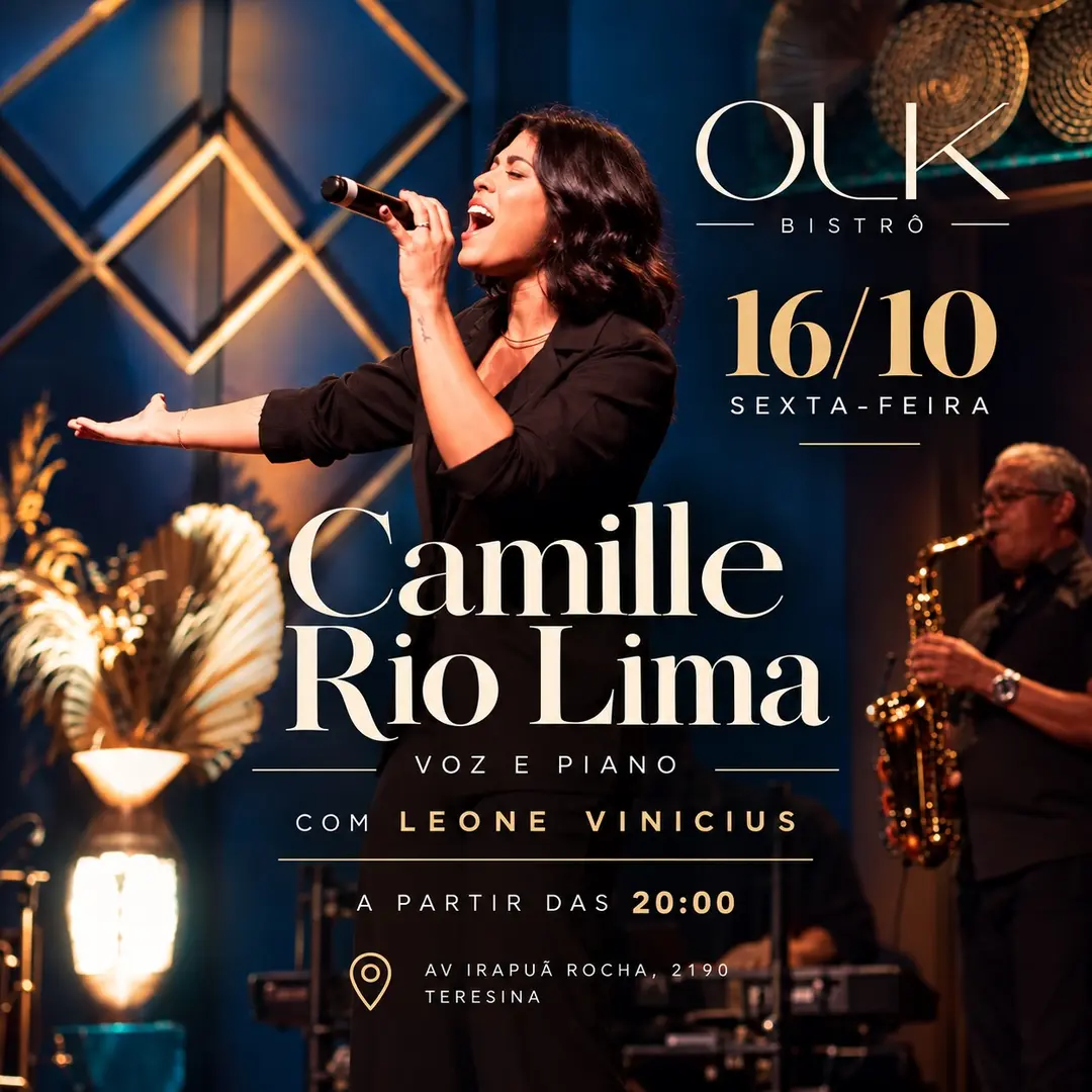 Flyer de Camille Rio Lima e Leone Vinicius
