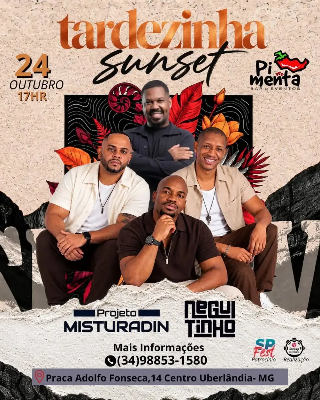 Flyer de Netinho Projeto Misturadin e Neguinho