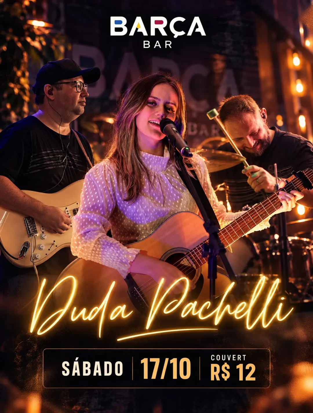 Flyer de Duda Pachelli e Banda