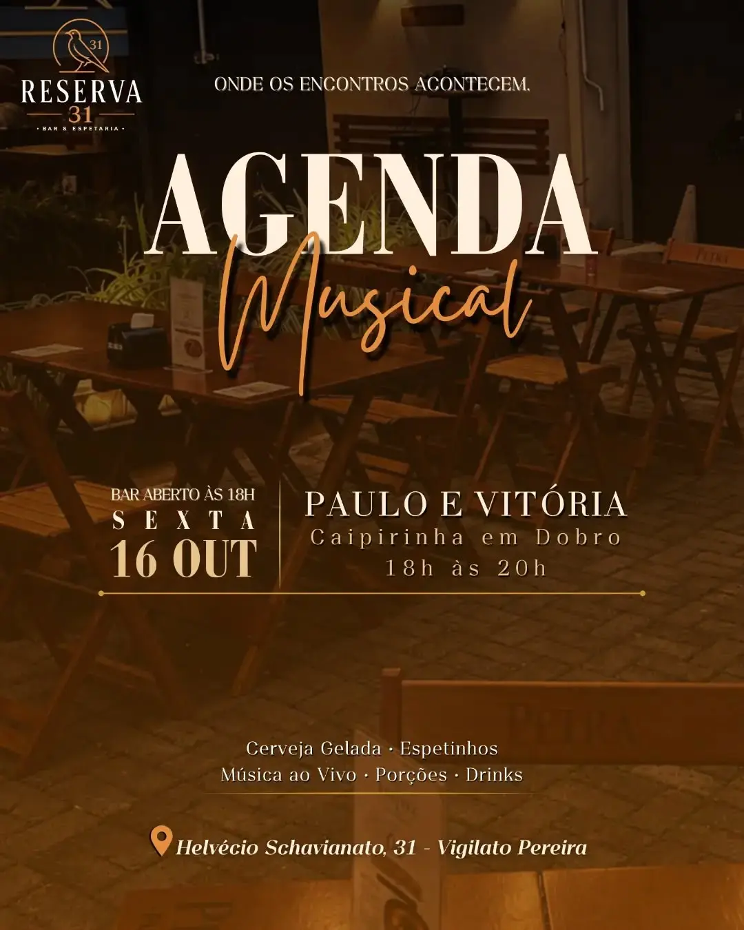 Flyer de Paulo & Vitória