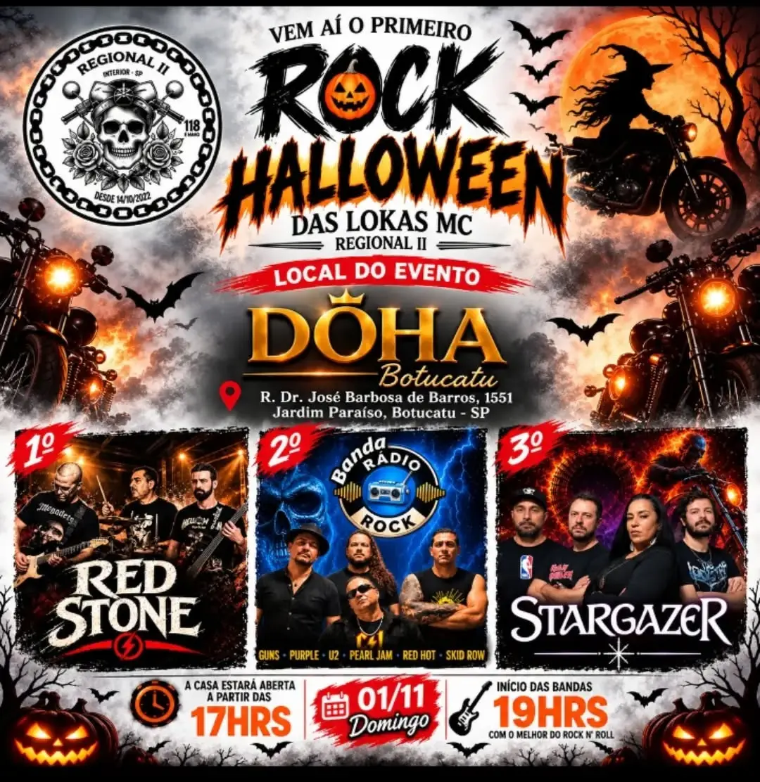 Flyer de Banda Stargazer e Banda Rádio Rock