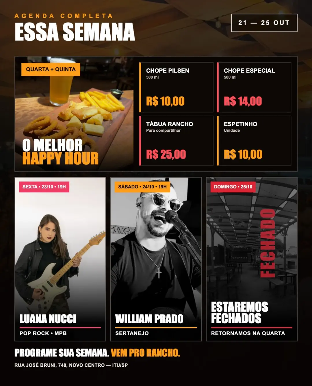Flyer de William Prado