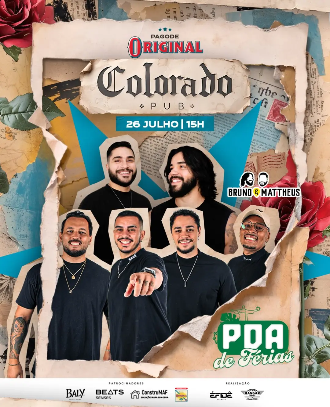Flyer de P.D.A e Bruno E Mattheus