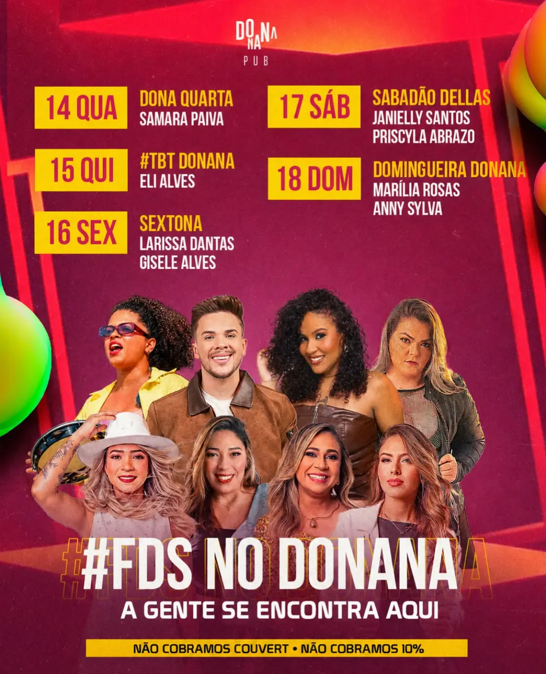 Flyer de Janielly Santos, Pri Oficial e mais 2 artistas