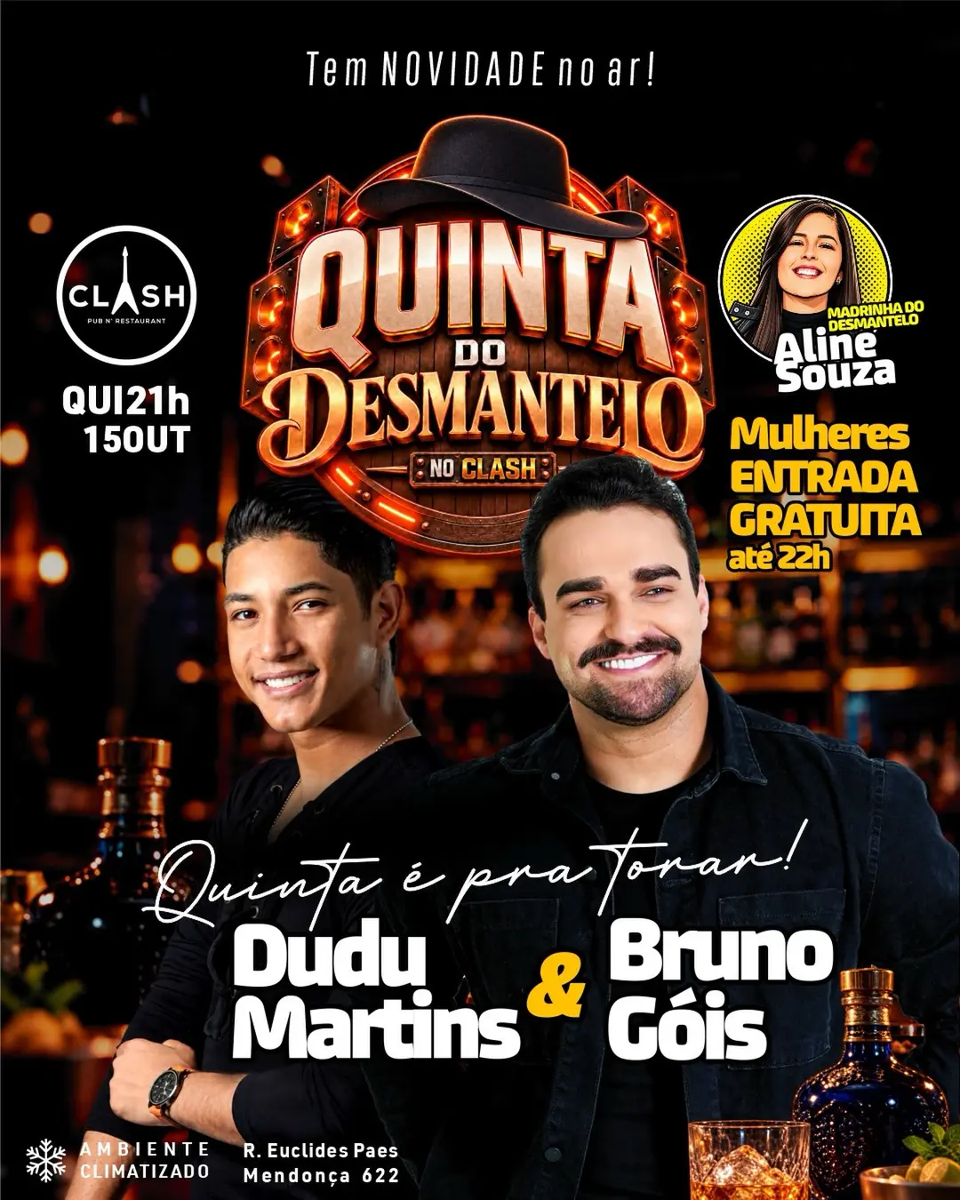 Flyer de Bruno Góis, Dudu Martins e Bruno Góes