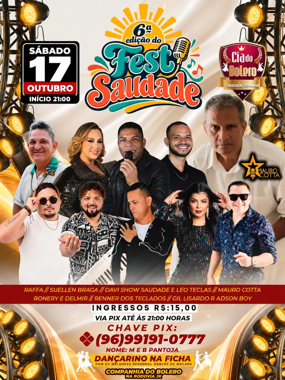 Flyer de Suellen Braga, Mauro Cotta e mais 4 artistas