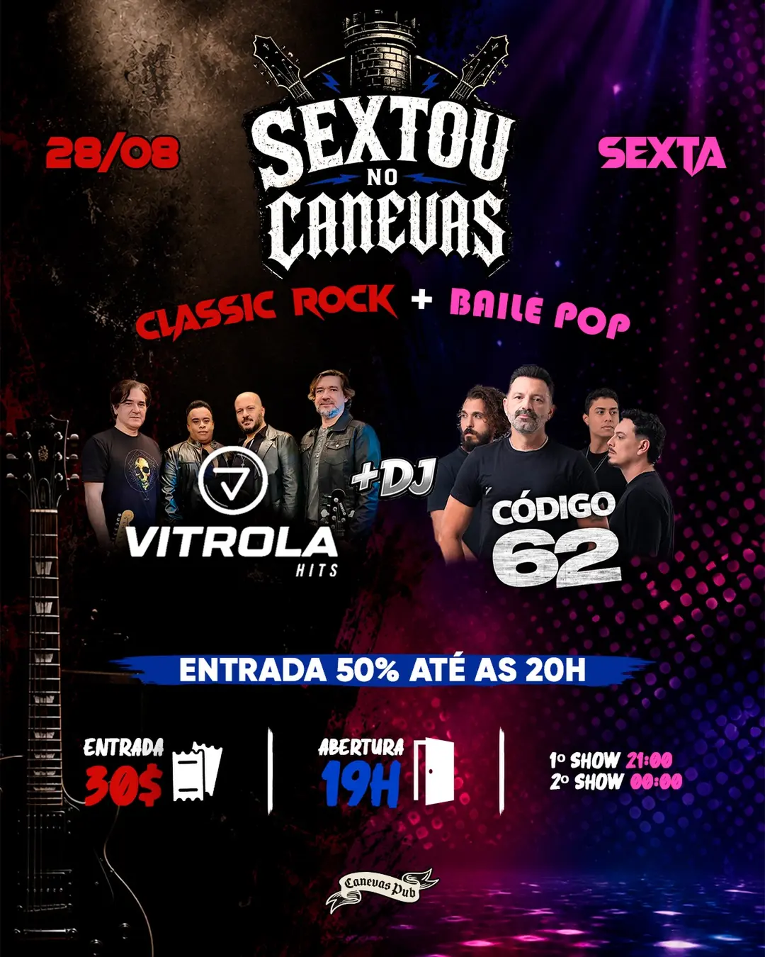 Flyer de Código 62, Vitrola Hits e Harionvex