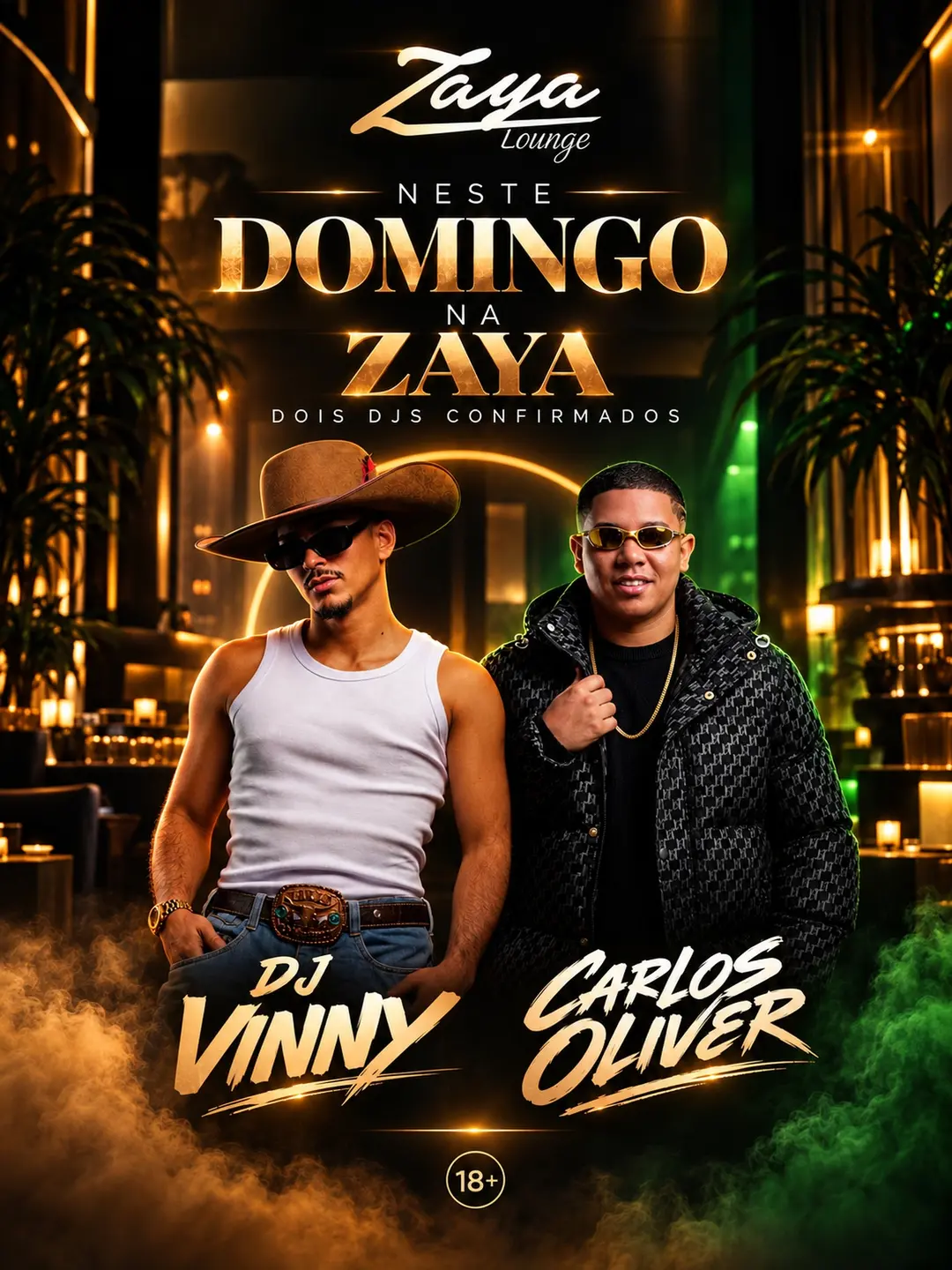 Flyer de Vinny e Carlos Oliver