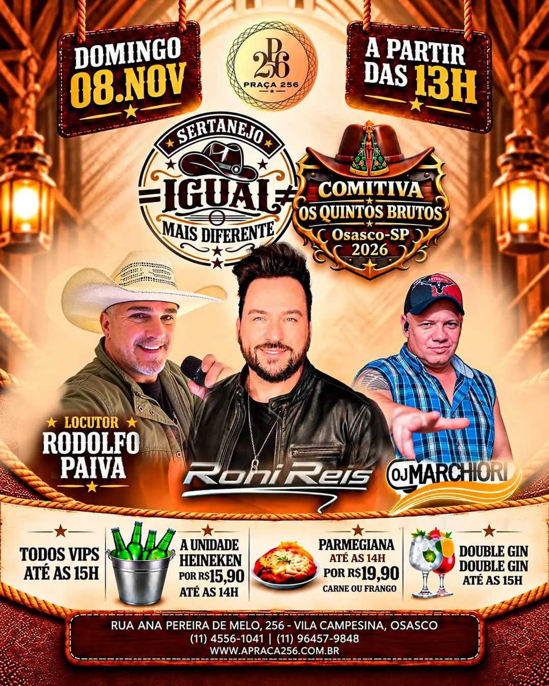 Flyer de Rony Reis e DJ Marchiori