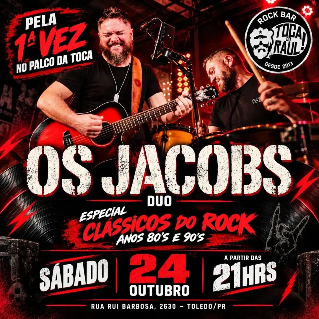 Flyer de Banda Os Jacobs