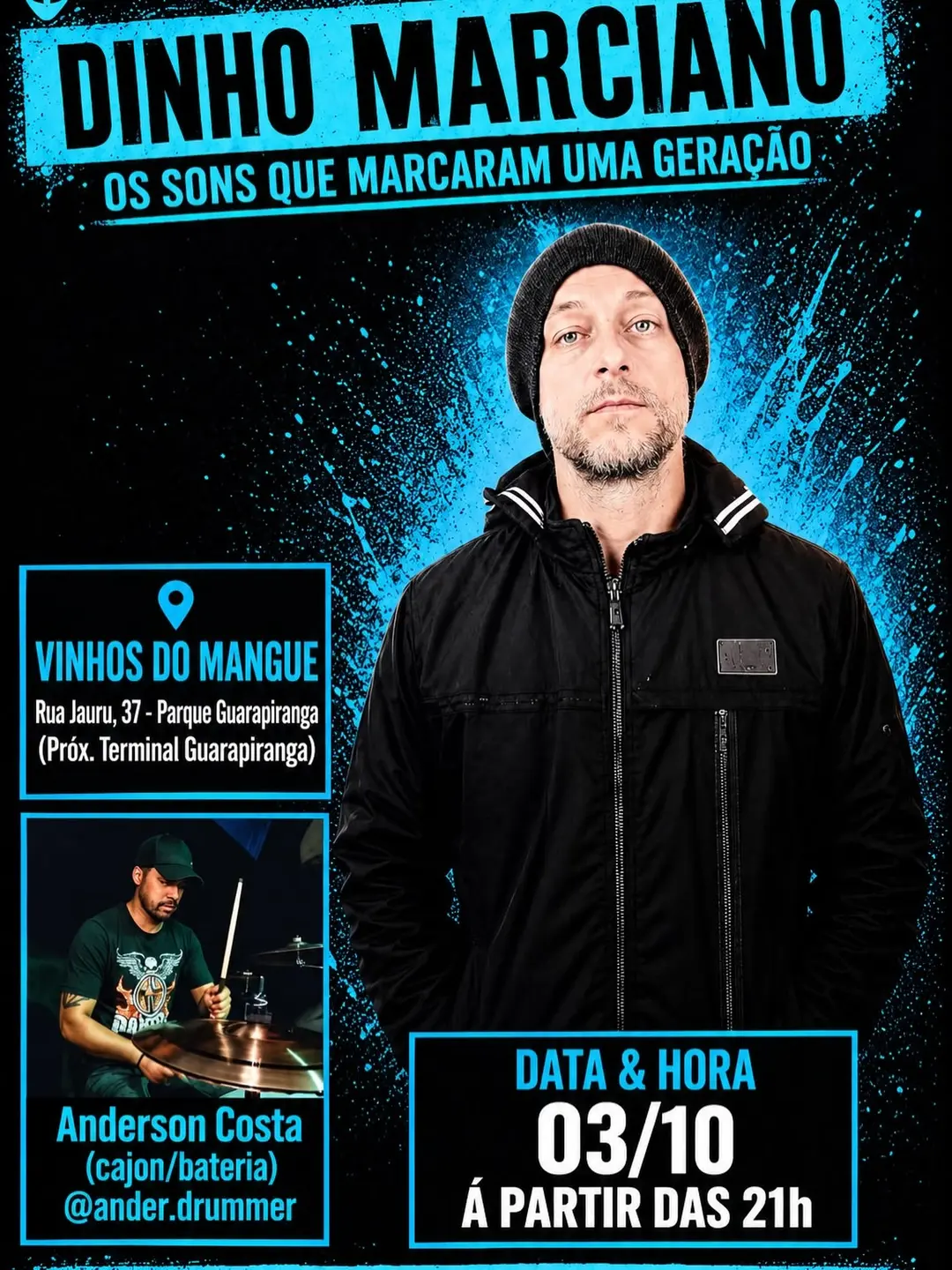 Flyer de Dinho e Ander Drummer