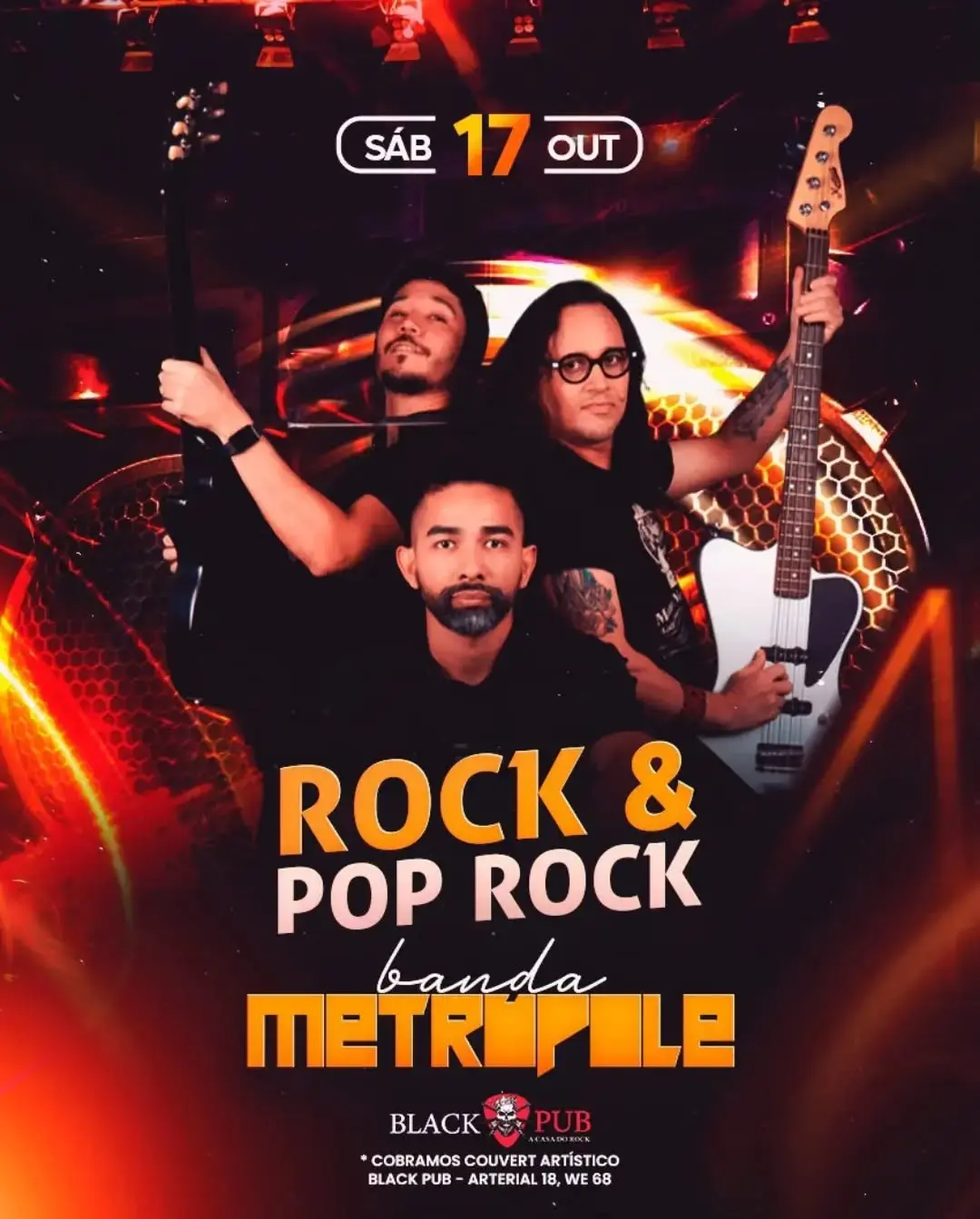 Flyer de Metrópole Pop Rock e Metrópole Pop Pock
