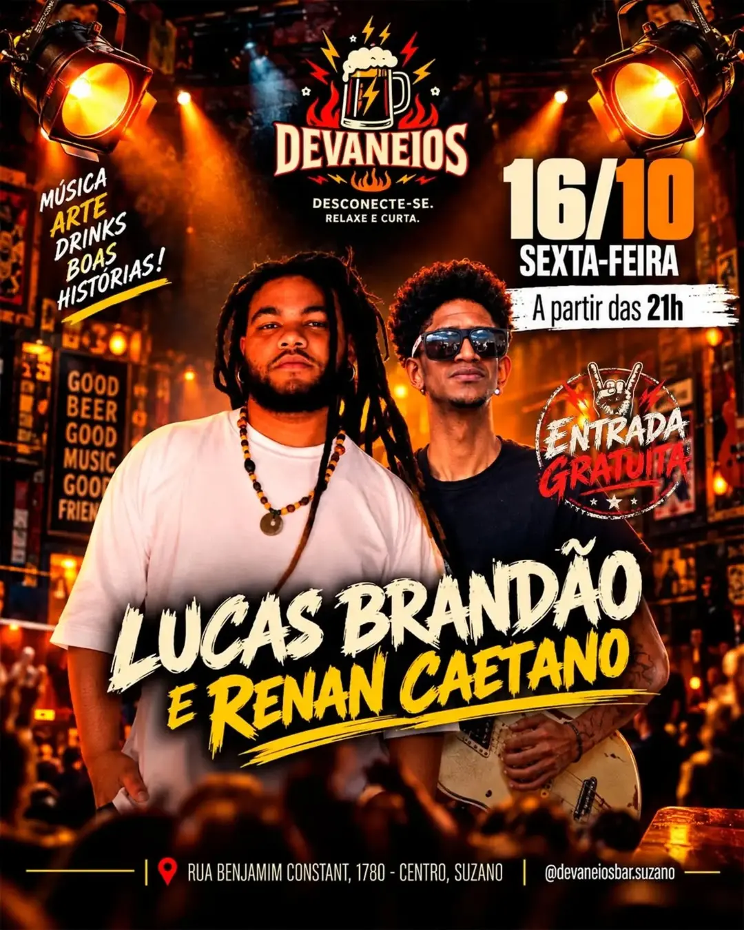 Flyer de Lucas Brandão & Renan Caetano
