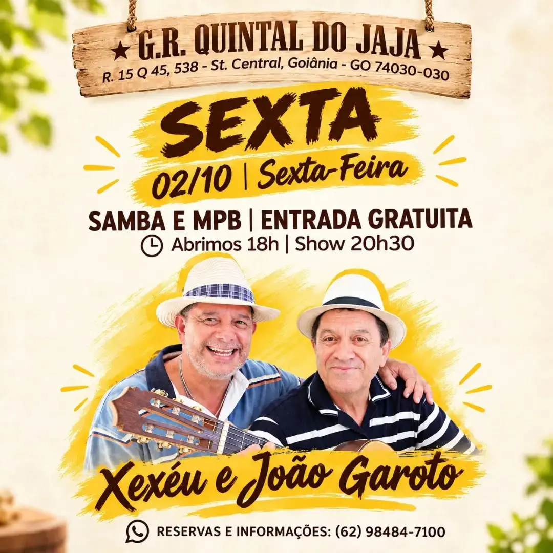 Flyer de João Garoto e Xexéu & João Garoto