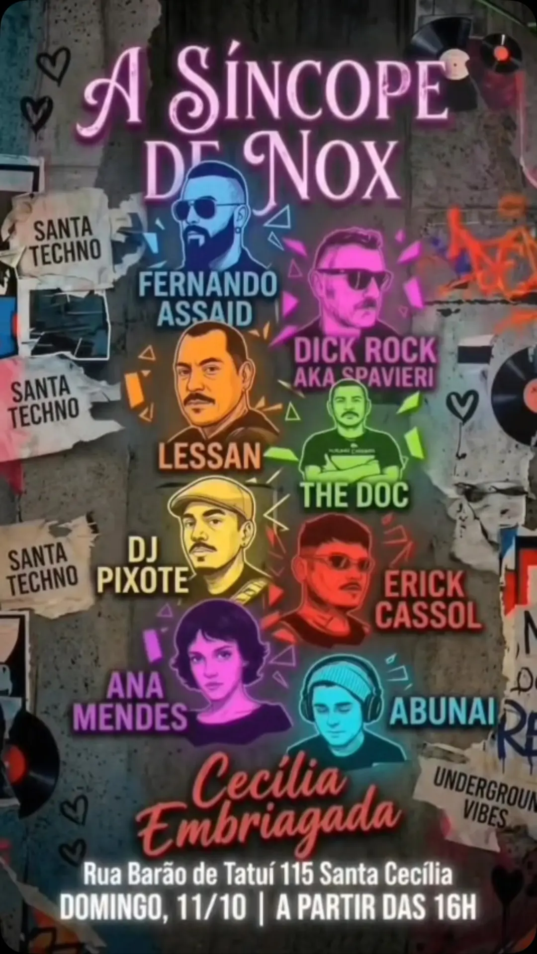 Flyer de Lessan Dta, Ana Mendsss e mais 6 artistas