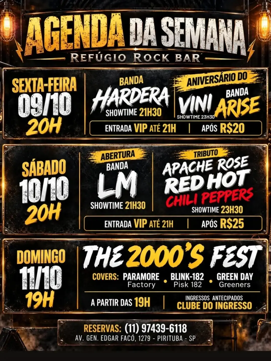 Flyer de Banda LM e Apache Rose