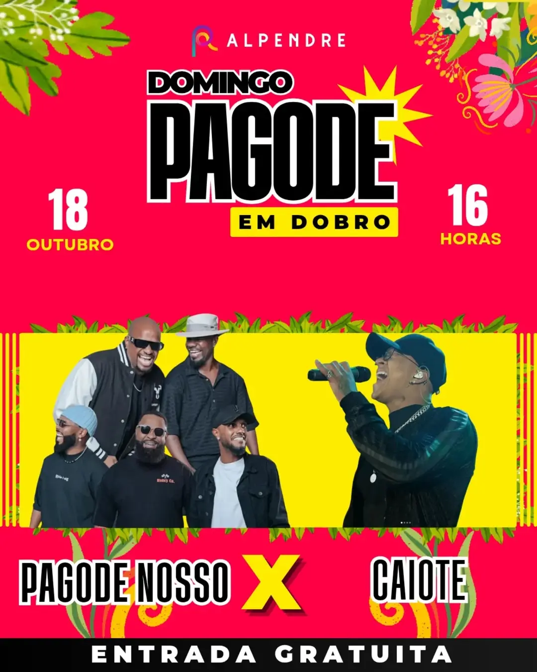 Flyer de Caiote e Pagode Nosso