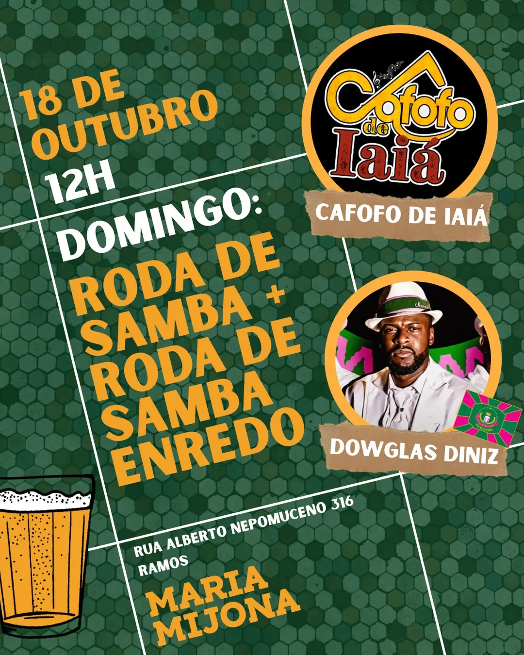 Flyer de Cafofo de Iaiá e Dowglas Diniz