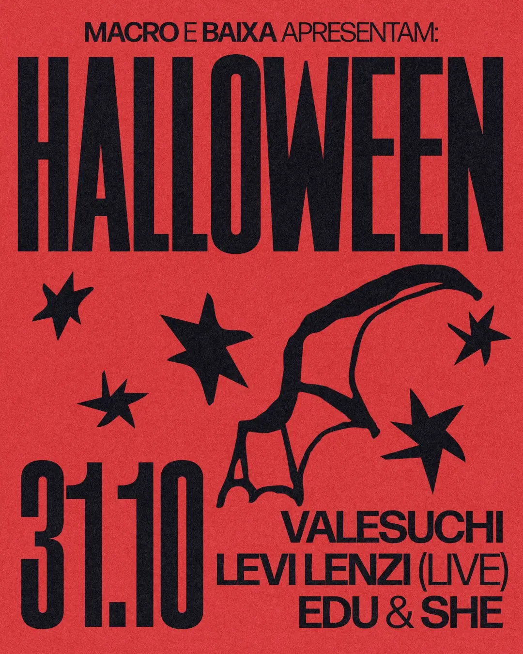 Flyer de Valesuchi, Levi Lenzi e Edu & She