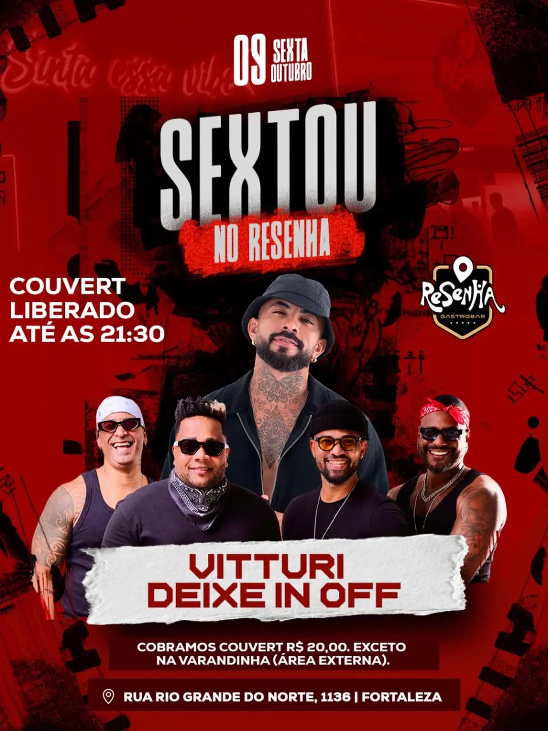 Flyer de Vitturi e Deixe In Off