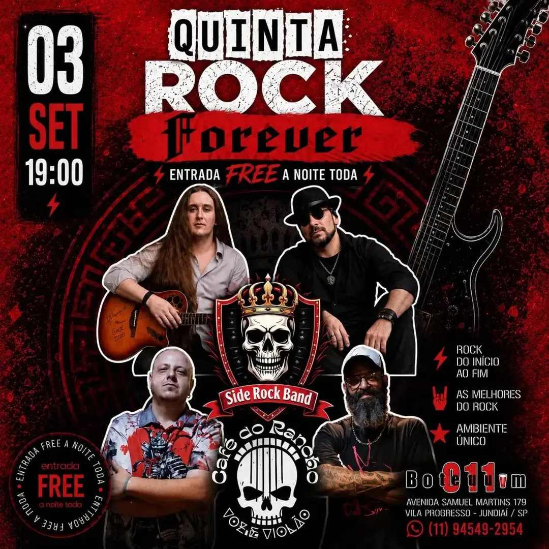 Flyer de Café do Rancho Rock Club