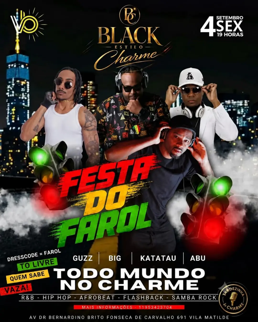 Flyer de Abu, Guzz, Big e Katatau