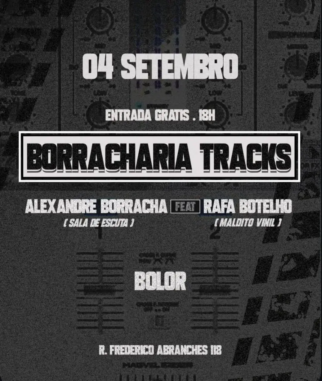 Flyer de Borracha Alexandre e Rafa A B C