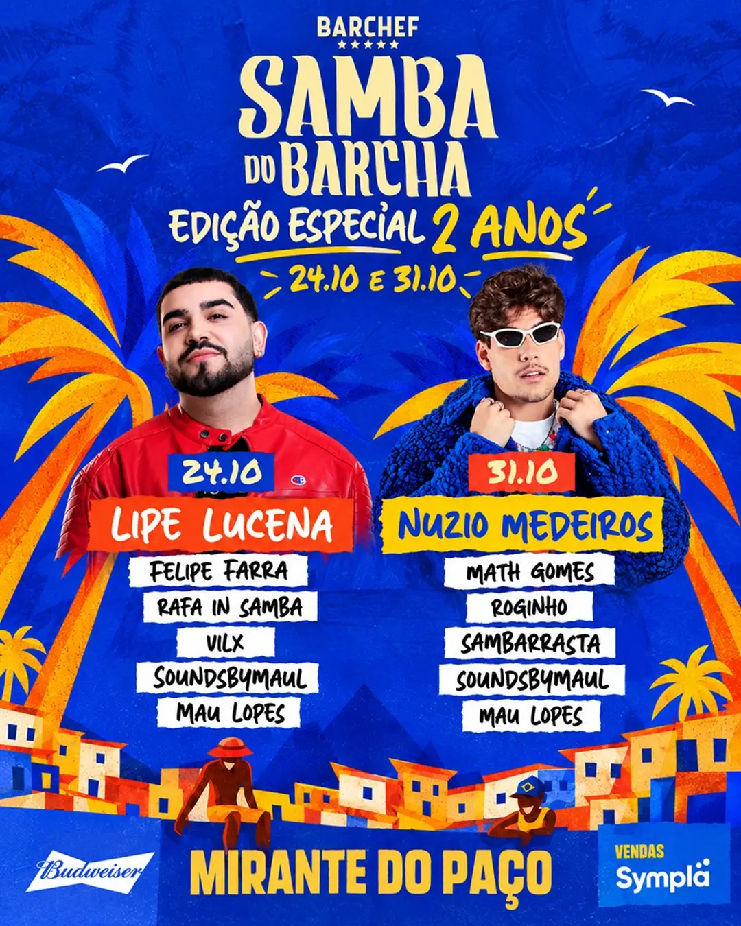 Flyer de Sambarrasta, Lipe Lucena e mais 8 artistas