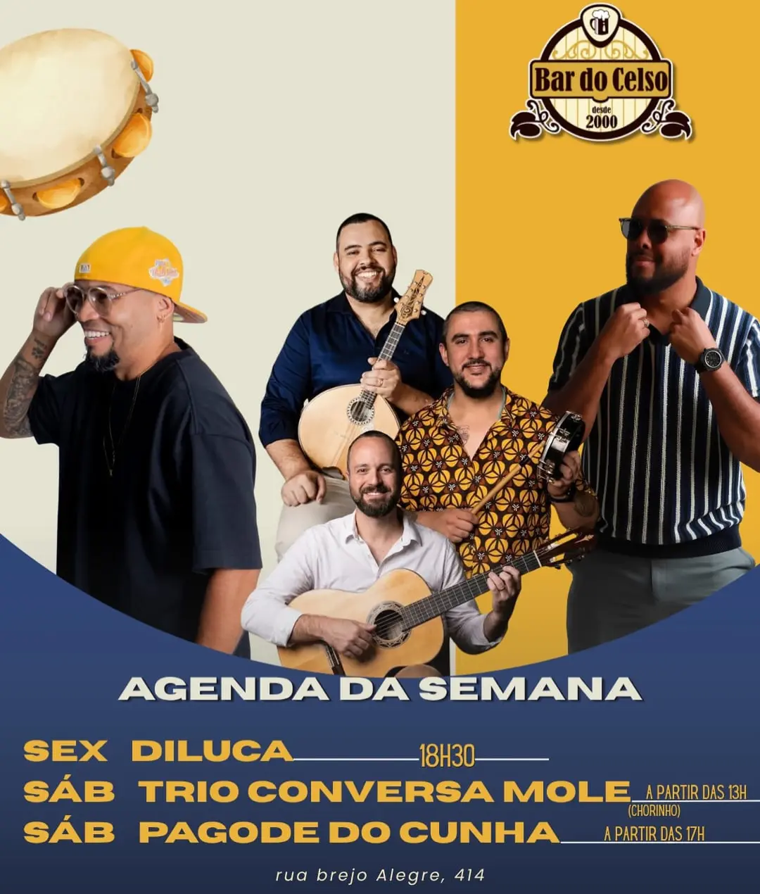 Flyer de Cunha e Trio Conversa Mole
