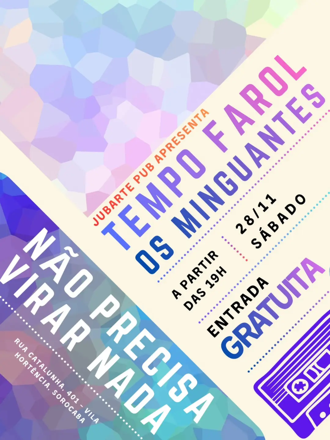 Flyer de Tempo Farol e Os Minguantes