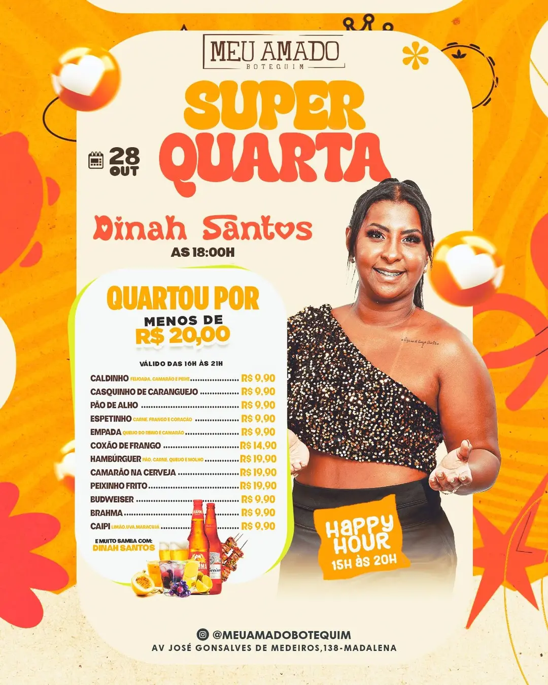 Flyer de Dinah Santos