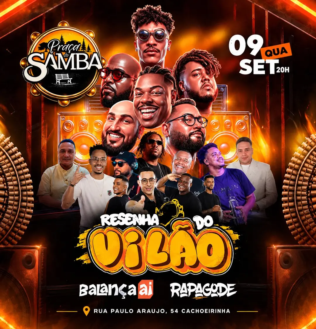 Flyer de Balança Aí e Resenha do vilão