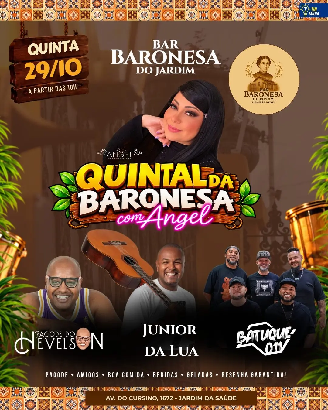 Flyer de Batuque 011, Pagode do Nevelson e Junior da Lua