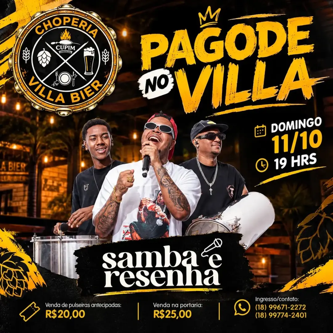 Flyer de Samba & Resenha