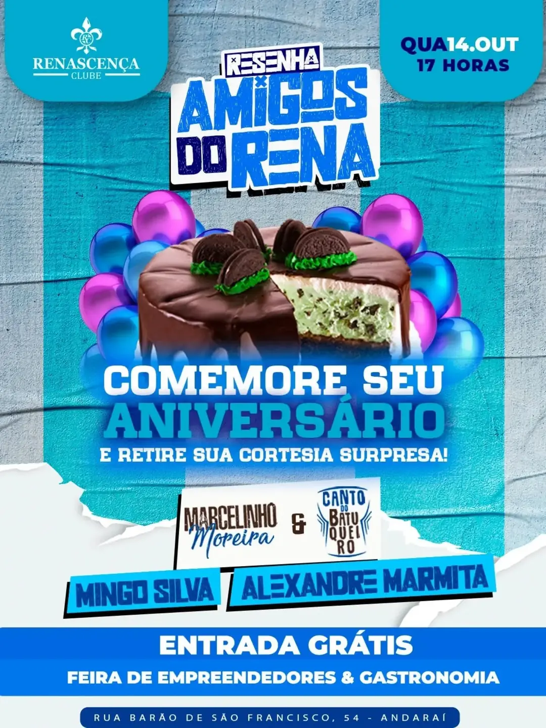 Flyer de Canto do Batuqueiro, Mingo Silva e mais 3 artistas