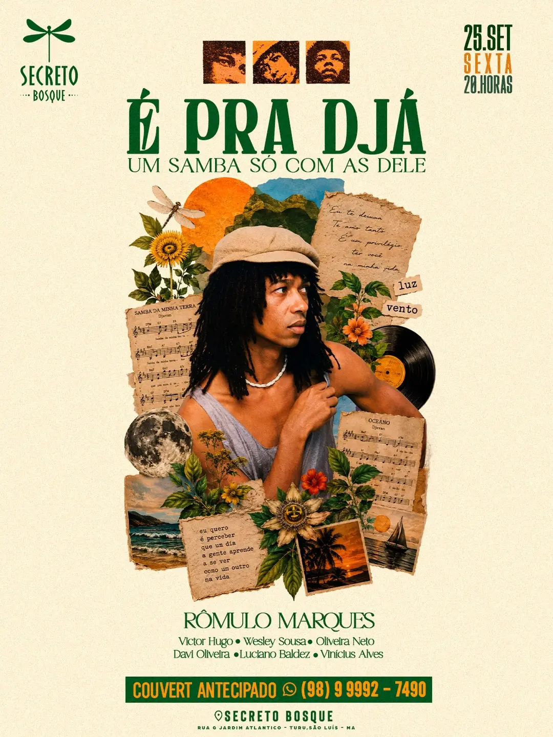 Flyer de Grupo Argumento e mais 4 artistas