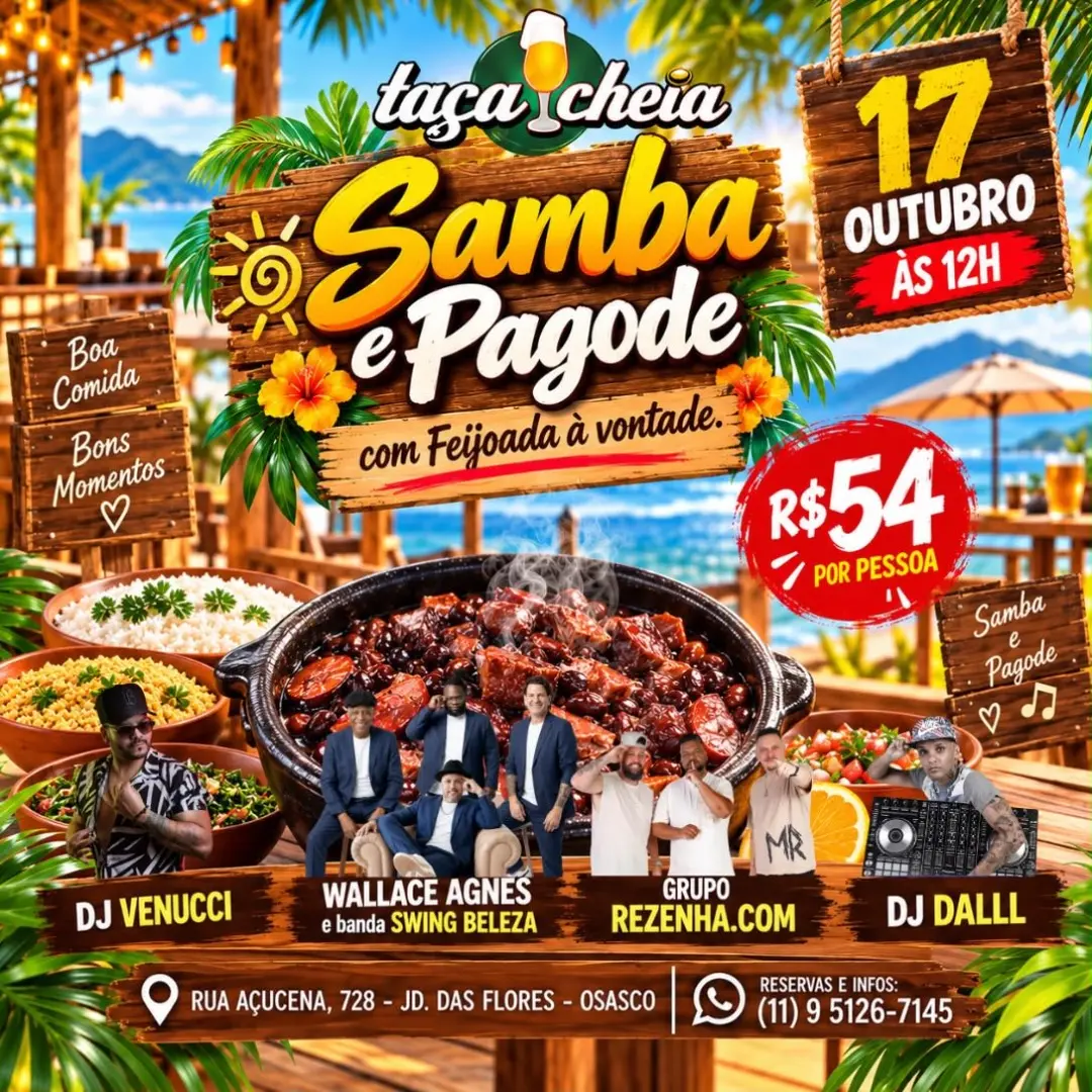 Flyer de DJ Venucci e mais 3 artistas