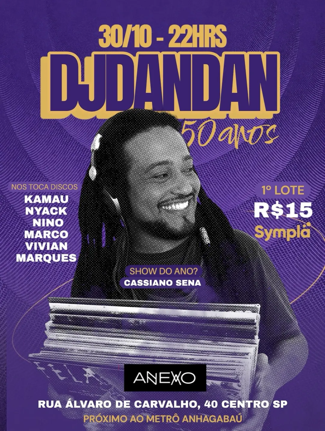 Flyer de DJ DanDan a.k.a Cassiano Sena e mais 5 artistas