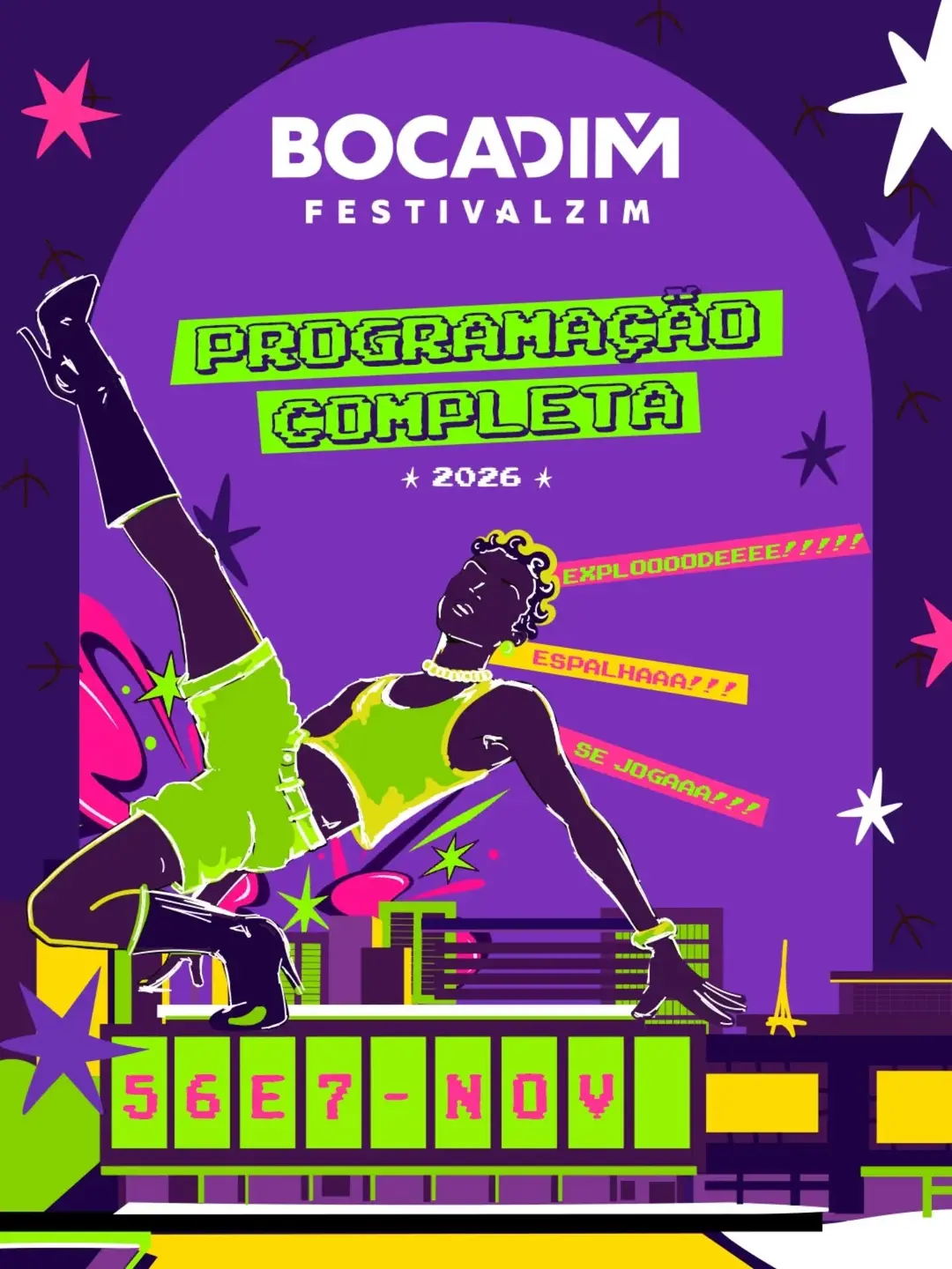 Flyer de Bya Alves Cardoso, Kris Maciel e mais 14 artistas