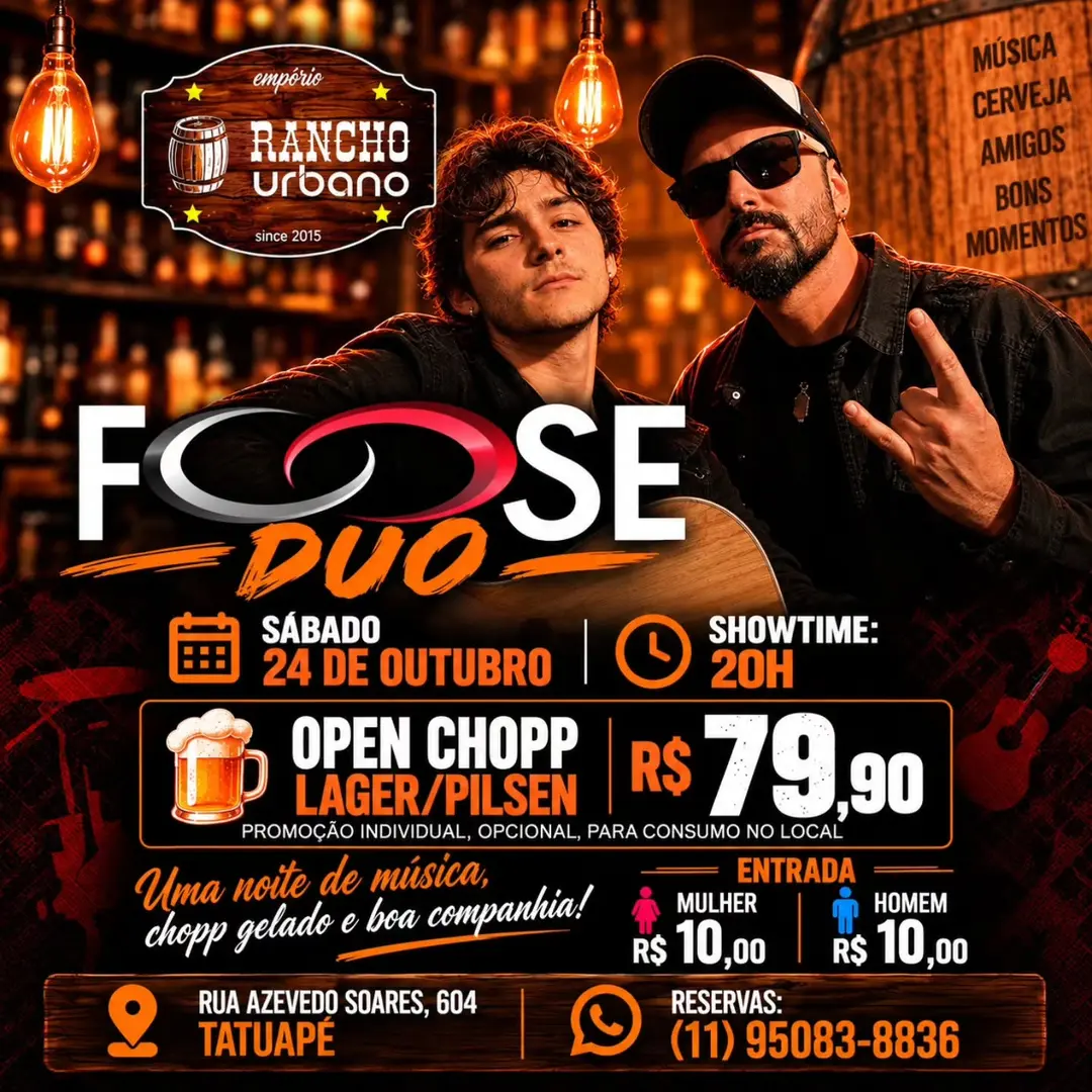 Flyer de Foose Duo Acústico