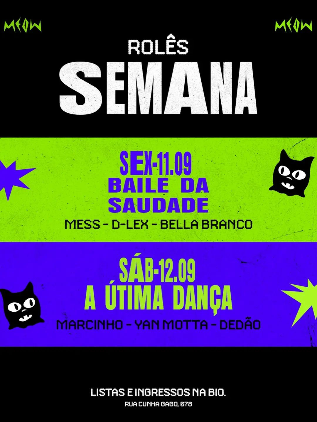 Flyer de Méss, DJ Bella Branco e D-Lex